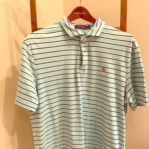 Light Green striped Polo Sport shirt